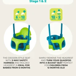 TP Small to Tall 2 in 1 Metal Swing Set with Quadpod