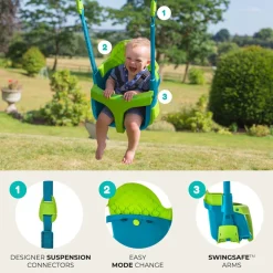 TP Small to Tall 2 in 1 Metal Swing Set with Quadpod