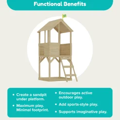 TP Treehouse Wooden Play Tower with Wavy Slide & Bluey Quadpod - FSC® certified