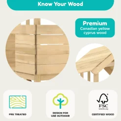 TP Treehouse Wooden Play Tower with Wavy Slide & Bluey Quadpod - FSC® certified
