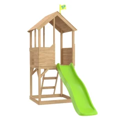 TP Treehouse Wooden Play Tower with Wavy Slide - FSC® certified