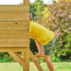 TP Treetops Wooden Tower Playhouse with Toy Box and Slide - FSC® certified