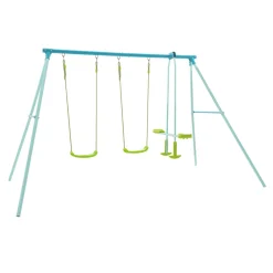 TP Triple Metal Swing Set with Glider Swing Seat