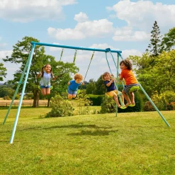TP Triple Metal Swing Set with Glider Swing Seat
