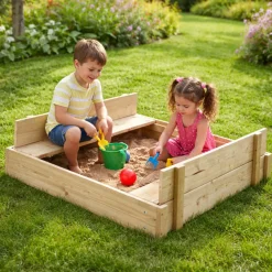 TP Wooden Lidded Sandpit - FSC® certified