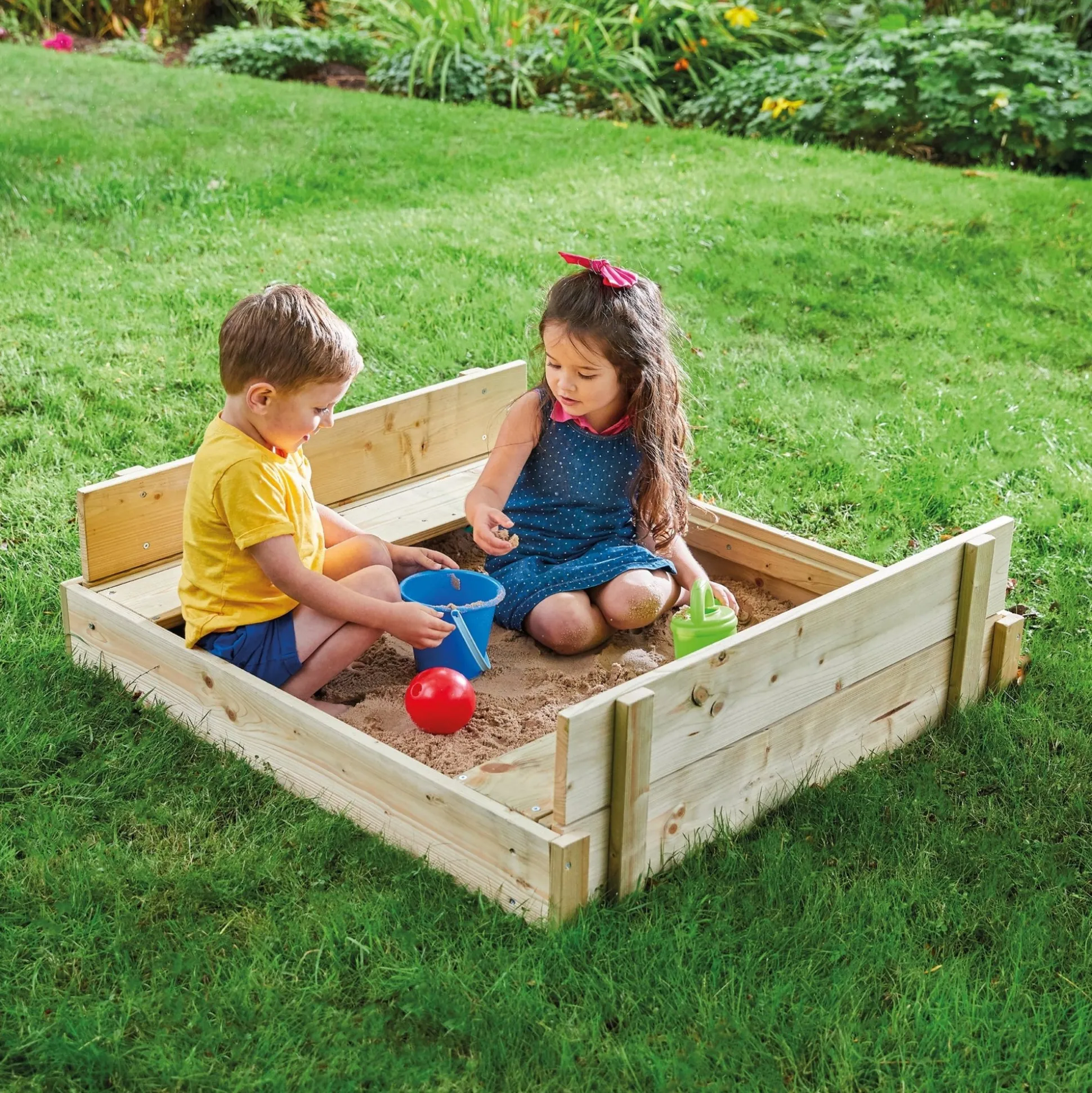 TP Wooden Lidded Sandpit - FSC® certified