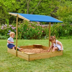 TP Wooden Sandpit with Sun Canopy