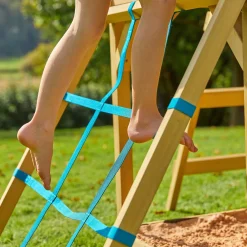 Treehouse Wooden Play Tower, with Wavy Slide & Cargo Net - FSC® certified