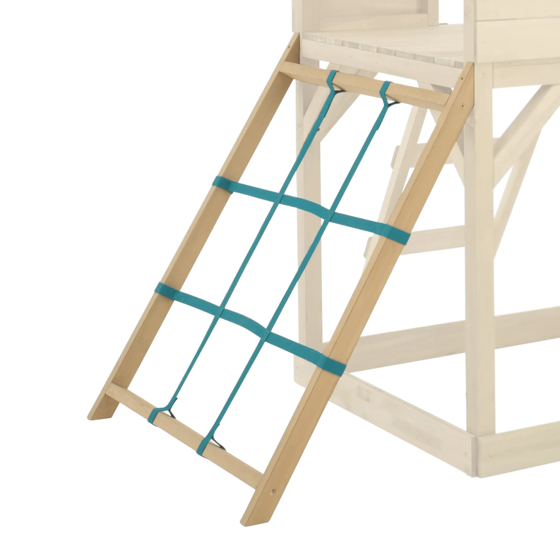 Treehouse Wooden Play Tower, with Wavy Slide & Cargo Net - FSC® certified