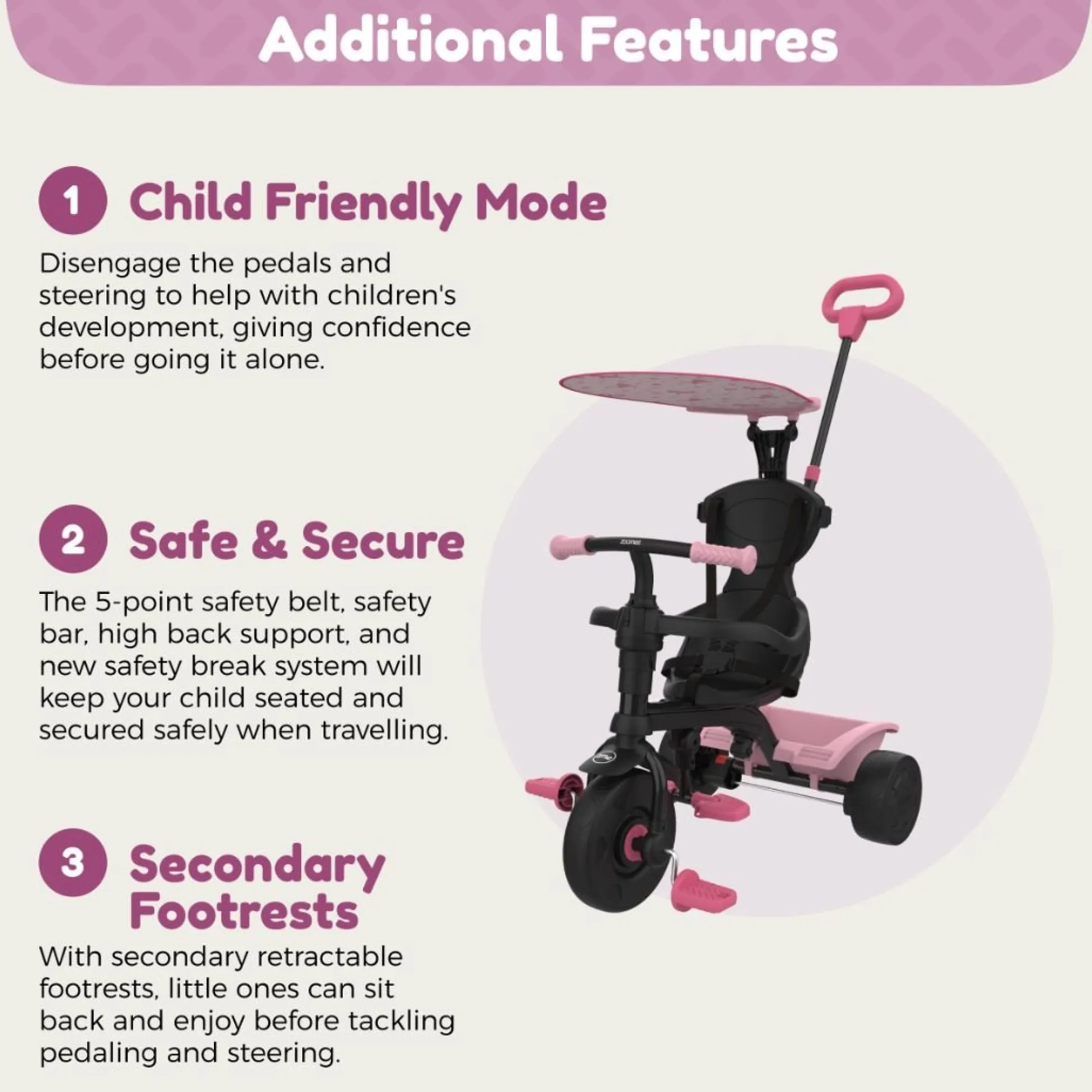Zoomee 4 in 1 Trike - Unicorn Dream
